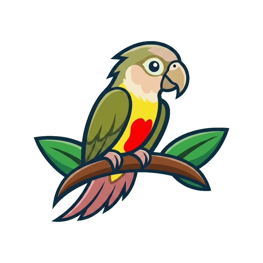 Tango the colorful parrot